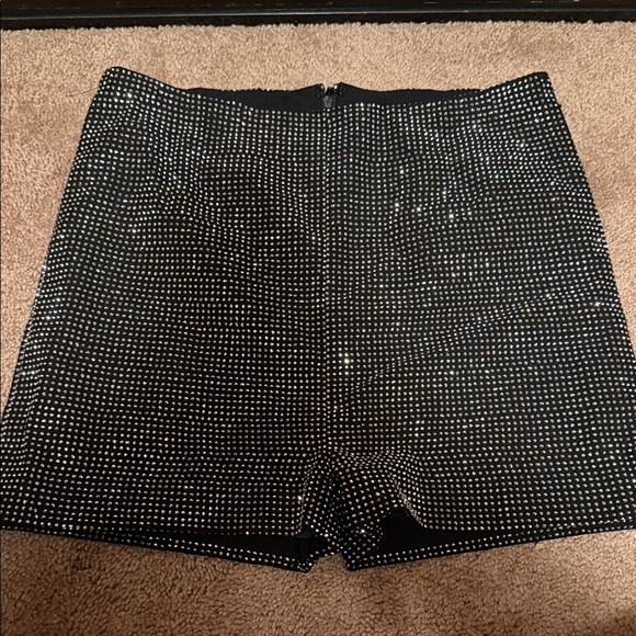 Windsor Pants - Windsor Black Rhinestone-Embellished Shorts